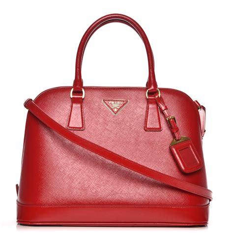 prada tote promenade open saffiano vernice leather rosso red|Prada Medium Saffiano Vernice Promenade Tote .